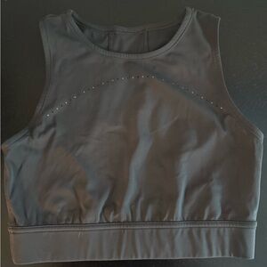 lululemon athletica Grey Cropped Fitted Athletic Tank